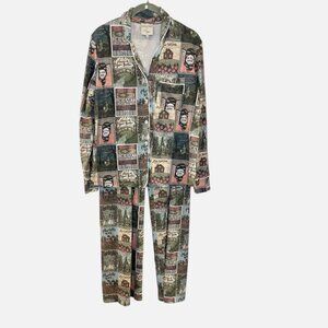 Godmothers x Tracy James Bookworm Adult Pajama Set 2 PC Charlottes Web Madeline